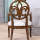 Fabric Upholstered Hand Carved Frame Arm Chair